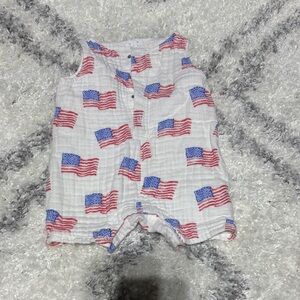 Angel dear Baby Romper with American Flag Print